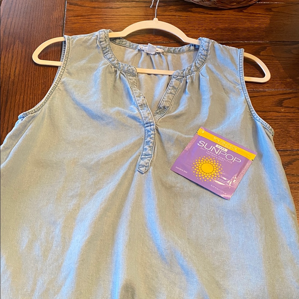 beachlunchlounge Light Blue Sleeveless Coverup 18”W 41”L